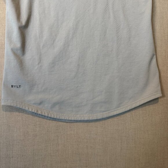 BYLT Premium Basics LUX Tee Men’s Large Gray Crew Neck Drop Cut T-Shirt - Picture 4 of 6